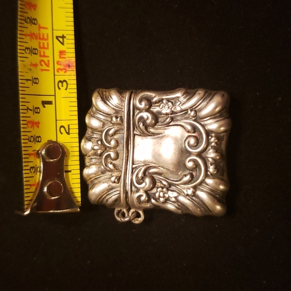 Antique Sterling GORGEOUS waves, flowers Stamp safe 😍🥰 - Picture 13 of 14